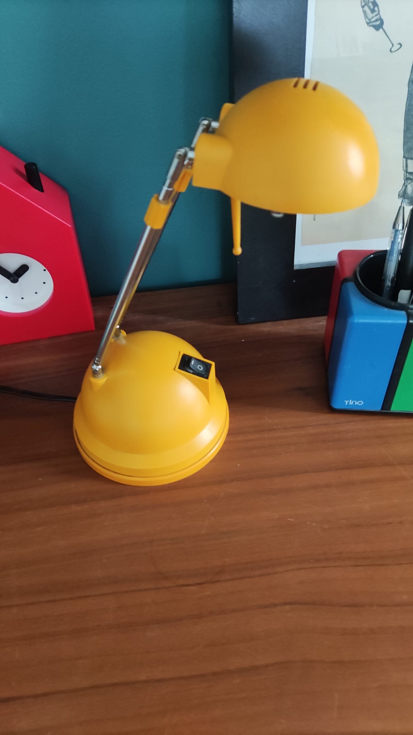 Lampe de bureau vintage jaune