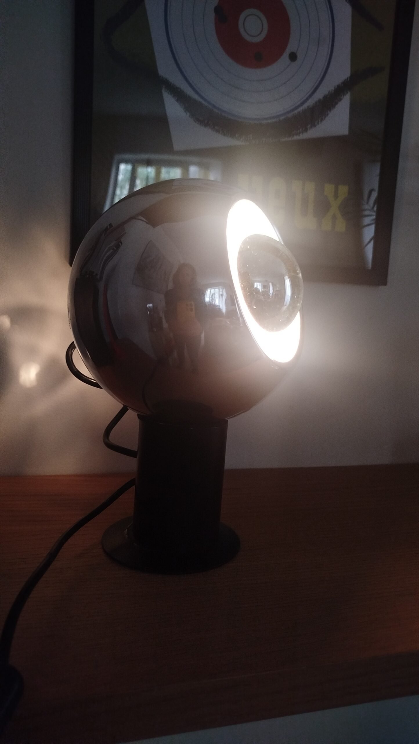 Lampe eyeball chrome vintage